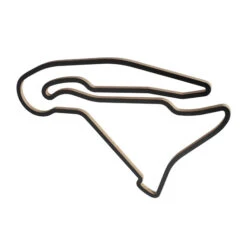 Magny Cours Racetrack - Wooden Wall Sculpture (45 Cm)