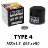 HKS Type 4 Sports Oil Filter | M20x1.5 (Kei Cars Nissan, Mitsubishi...)